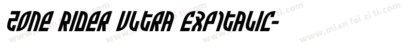 Zone Rider Ultra ExpItalic字体转换